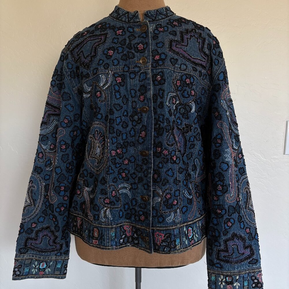 Chico's Jean Jacket. Size 2. Blue.